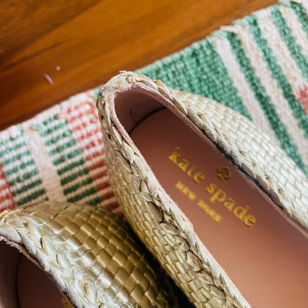 Kate Spade Cayley Gold Woven Leather Loafer - Picture 6 of 11